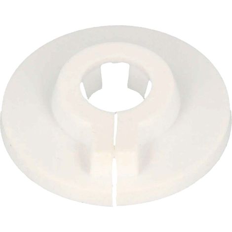 tecuro Scharnierrosette mit Klemmverschluss - weiß Loch: 15 mm x Aussen: 53 mm (1/2)