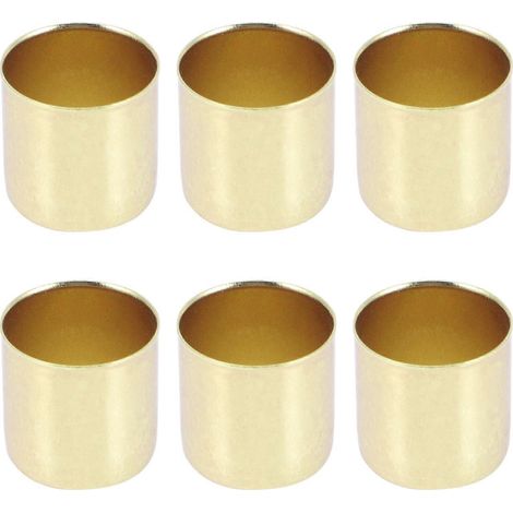 Lot de 6 bougeoirs en fer, coupelles et récipients pour bougies, supports pour chandeliers-2.3X2.3CM-Golden (1/3)