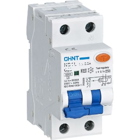 Interruttore Magnetotermico Differenziale 1P+N 10A Curva C Tipo A Chint 203245