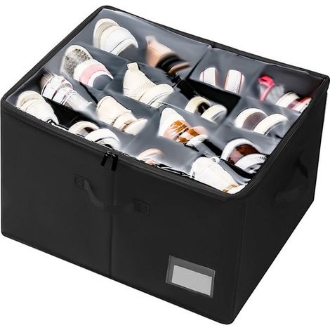 Dailygoods,Schuhaufbewahrungsbox für den Kleiderschrank,geeignet für 16 Paar Schuhe,große Schuhaufbewahrungsbox,transparent und faltbar (1/5)