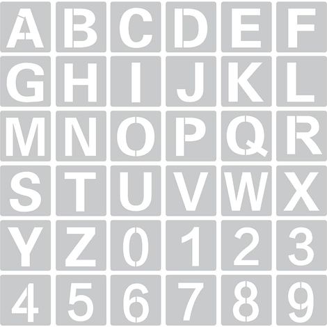 36 Pochoir Lettre Alphabet, Pochoir Peinture pour Projets DIY, Pochoirs Lettres pour Création T-shirt Personnalisé et Décoration Maison, Pochoirs Lettres et Chiffres Réutilisables