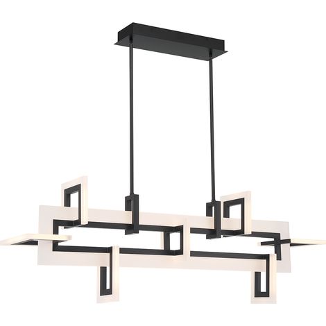 Sospensione LED Inizio Quintiesse 123cm nera 86W dimmerabile (1/5)