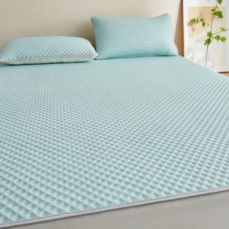 Tapis rafraîchissant auto-rafraîchissant pour lits simples et doubles - Tapis rafraîchissant d'été procurant une sensation de fraîcheur et un effet rafraîchissant efficace pour un confort accru. Vert  (1/5)