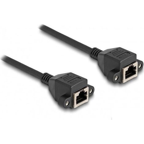 Delock 80202 cable de extensiÓn rj50 hembra a hembra s/ftp 5 m negro (1/3)