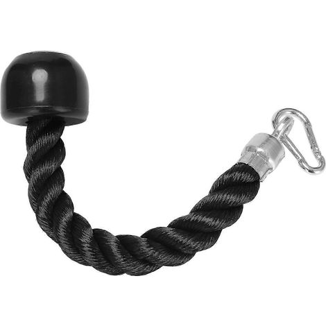 Corde de traction triceps robuste avec mousqueton, accessoire de musculation pour machine à câbles, idéale pour la salle de sport à domicile. (1/5)
