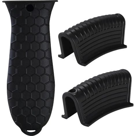 Protège-poignées en silicone résistant à la chaleur et antidérapant, compatible avec plaques de cuisson émaillées, poêles et ustensiles de cuisine (1/5)