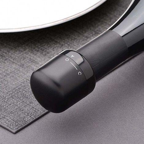 Juego de 2 tapones reutilizables para botellas de vino, que conservan la frescura del vino: un regalo ideal para los amantes del vino. - Crezuo