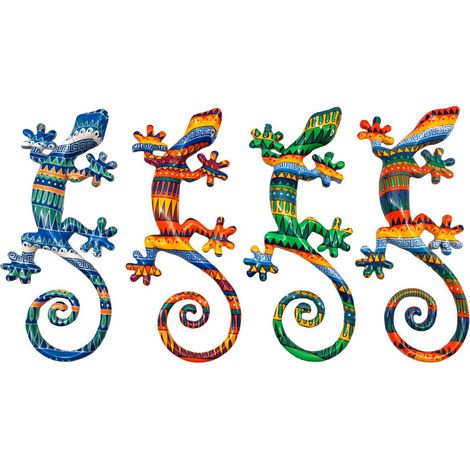 Signes Grimalt Figura De Lagarto Adorno Pared  Adorno 4U Jardin Multicoloro 3x10x20cm 37613