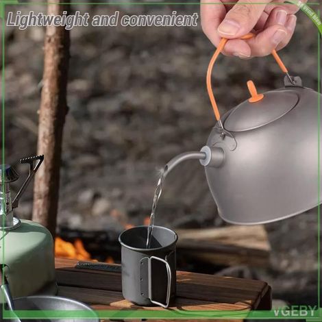 Bouilloire Ti - FAFEICY - 0,5 L - Titane pur - Bec verseur silicone - Ultra-légère camping (1/5)