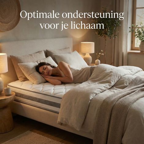 Matelas 160×200cm H4 25cm – 7 Zones Ressorts Ensachés, Mousse Confort, Certifié OEKO-TEX, Hyperventilation, Vacuum