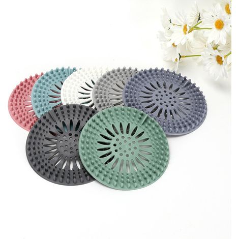 ZHIJIA PREMIUM Lot de 6 bouchon vidange silicone crépine évier bonde douche filtre cheveux universel grande capacité désodorisant cuisine salle de bain (1/5)