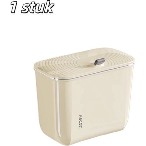 pièce - Poubelle - Poubelle de cuisine compacte - Modèle mural - Avec couvercle - Bac à compost fermé pour usage intérieur - Convient pour la collecte des déchets de cuisine, chambre à coucher et sall (1/5)