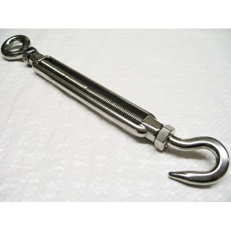 Stainless Steel Hook And Eye Turnbuckle M4 6MM (Straining Screw Barrel Open Body Tensioner) (1/2)