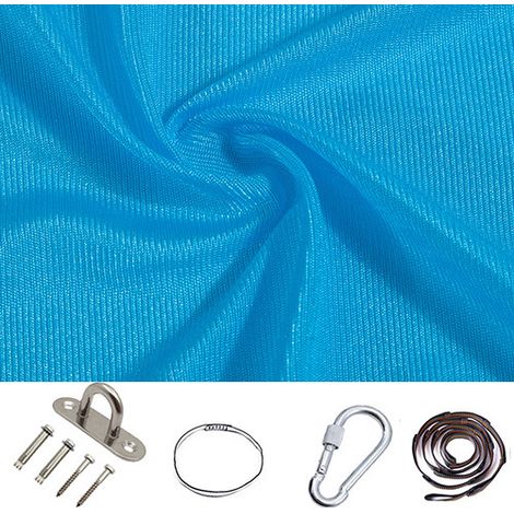 Balançoire de thérapie sensorielle pour enfants, intérieur-extérieur 360 ° Hamac pour enfants balançoire élastique thérapie étreinte chaise suspendue 280150CM (bleu ciel)Accessoires inclus (1/5)