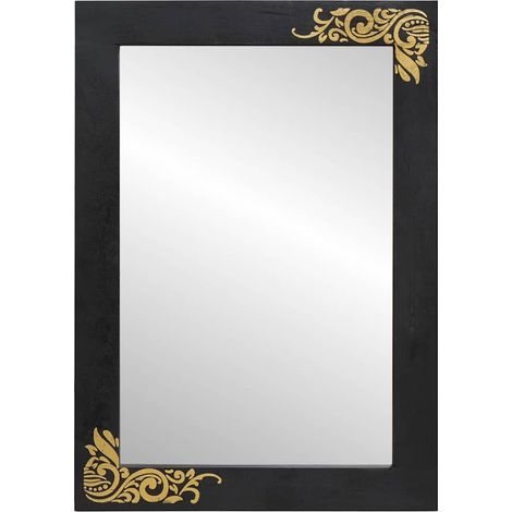Miroir de salle de bain Noir et argent 70 x 50 x 2,5 cm (1/5)
