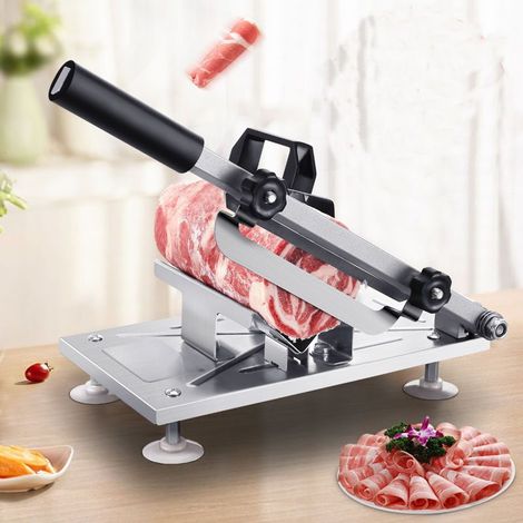 Trancheuse manuelle pour découper des rouleaux d'agneau, mini trancheuse à viande pour ragoûts et shabou maison. (1/2)