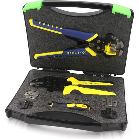 Eosnow Paron Professional Wire Crimpers Multifunktional Engineering Ratcheting Terminal Crimping Tange Stripper Bootlace Ferrule Crimper Tool Cord End -Terminals Kit Kit (1/5)