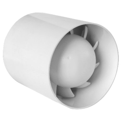 ASPIRATORE ELICOIDALE CILINDRICO PER CONDOTTI Bianco Diam. 120-125 FIRST