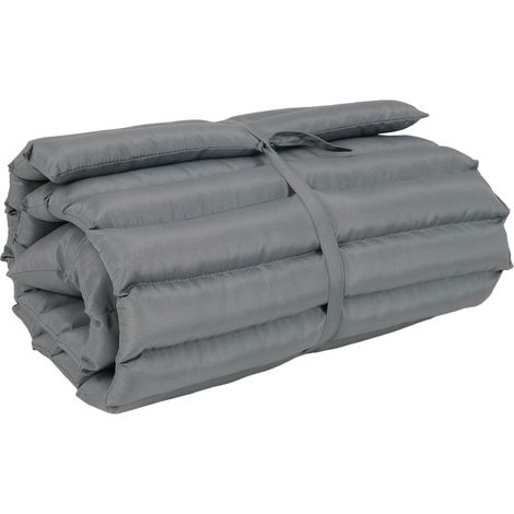 Lot de 2 coussins de rechange pour chaises longues d'extérieur, coussins d'assise pour chaises longues – Gris (1/5)
