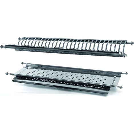 Scolapiatti da Incasso 76 cm Inox Vassoio Salvagocce Pensile Cucina
