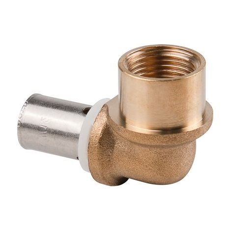 Raccord PER coudé 90 degrés à sertir - F 3/4' - Diamètre 25 mm - PB tub