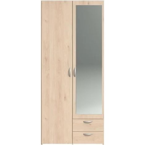 Parisot VARIA Kleiderschrank braun 81x51x185 cm mit Spiegel