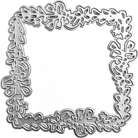 Stanzformen für Metall mit quadratischem Rahmen, Scrapbooking-Schablonen, Kartenprägung, DIY