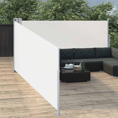 vidaXL Toldo lateral retráctil color crema 100x1000 cm (1/5)