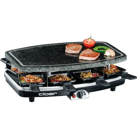 Grill raclette Cloer 6430 nero 1100 watt ovale