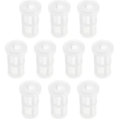 10 filtros de nailon de malla 50 para pistola de pintura, filtros de succión para pistola de langosta, filtros neumáticos blancos.
