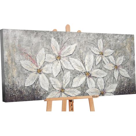 Gemälde Blumenparadies auf Keilrahmen 120x60 cm (1/5)