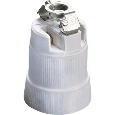 Portalampada E-40 in porcellana Serie 777 16A 250V con supporto in metallo