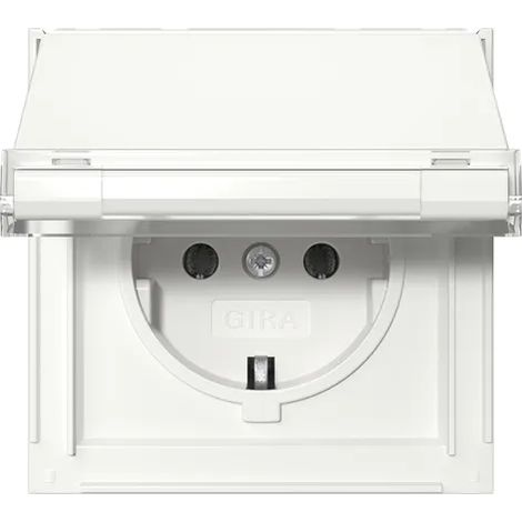 Gira SCHUKO-Steckd. KD + BSF Gira TX44 Reinweiß [441066], 4410 66