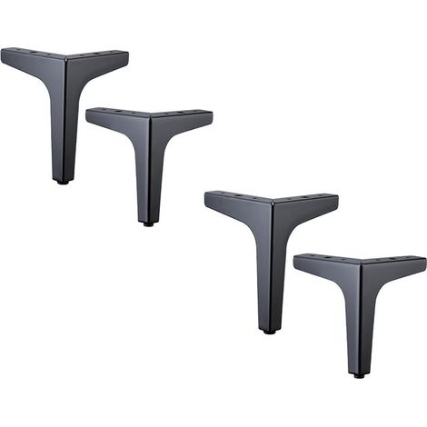 4er-Set Metall-Sofabeine (10 cm), Metall-Couchtischbeine, Tragkraft bis zu 800 kg, schwarze Möbelbeine, Tisch-/Sofastütze aus Schmiedeeisen, TV-Ständerbeine (1/5)
