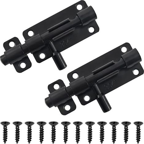 304 Stainless Steel Sliding Door Latch with Mounting Screws for Warehouse Garage Barn Gate Yard Door (1/5)