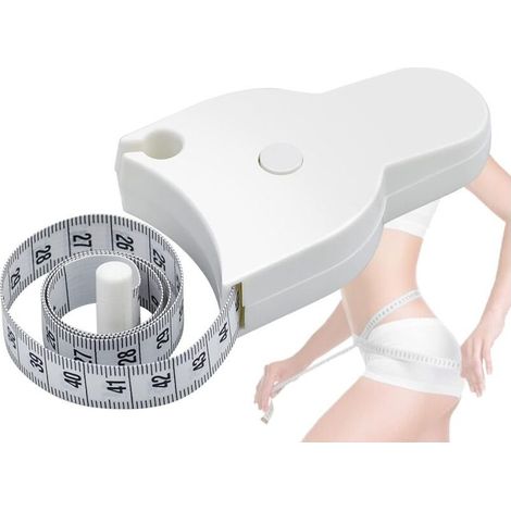 Mètre ruban corporel, mètre ruban corporel rétractable automatiquement, utilisation à une main pour la confection sur mesure et la mesure du tour de taille, de hanches et de bras. (1/5)