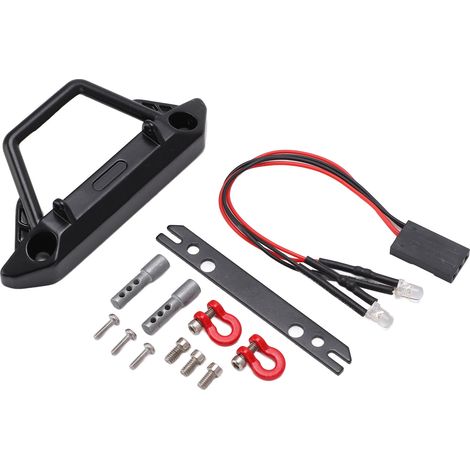 Pare-chocs avant plat avec 2 phares LED pour voiture RC Crawler Axial SCX24 1/24 avec 2 phares LED (1/5)