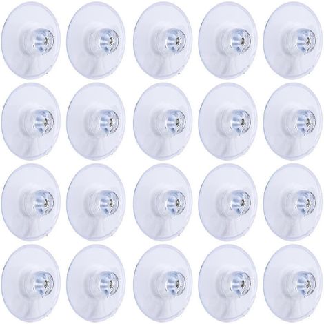Ventouses en plastique transparent, 20 pièces, 45 mm, ventouses transparentes (sans couvercle) (1/4)