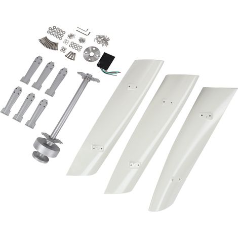 Éolienne verticale blanche 24V à double roulement, générateur aérodynamique maglev pour bateau, turbine silencieuse haute efficacité (1/5)