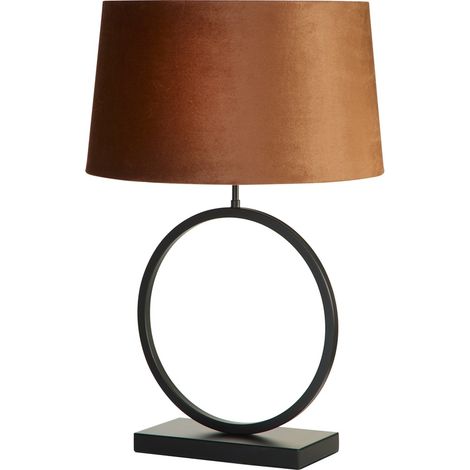 Lampe de table Elegant Noir avec capuche orange - EU93101OR (1/3)