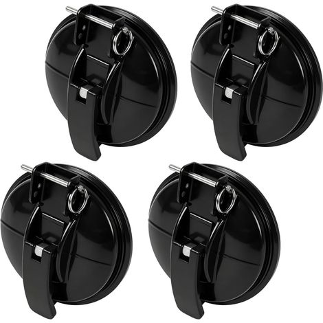 Pieds de support pour auvent, fixation par ventouses, installation sans perçage, compatibles avec camping-cars, caravanes et remorques (lot de 4) (1/5)