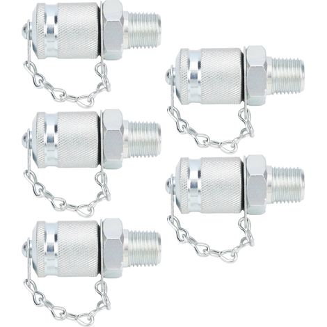 Adaptateur de Test hydraulique, connecteurs de couplage de Test de filetage, mesure de pression PT/PPTZG1/4 pouces, 5 pièces (1/5)