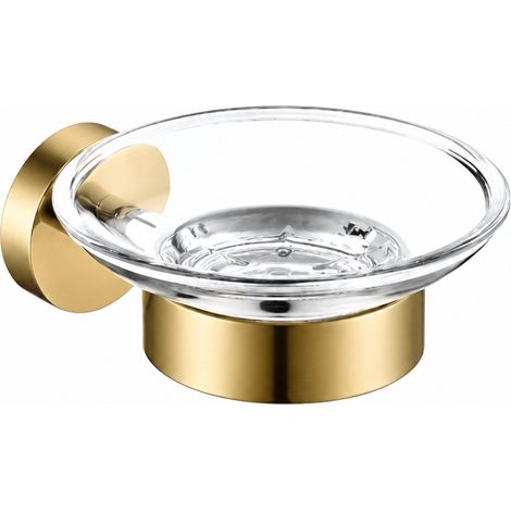 Porte-Savon Mural Inox 304 Doré Brossé, porte-savon simple 6310548 mm, 15,5 × 13 × 9,5 cm 405 g – Livraison gratuite (1/3)