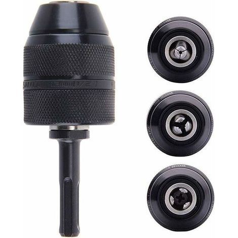 Mandrin de perçage sans clé 2-13 mm avec adaptateur SDS Plus, filetage 1/2-20UNF – Accessoire robuste pour perceuse professionnelle, bricolage et travaux intensifs