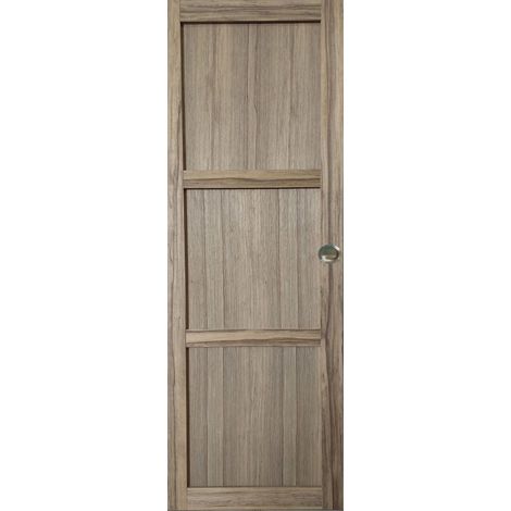 Puerta corredera de madera Frake de 3 paneles H204 x L73 cm, conchas Gd Menajerías