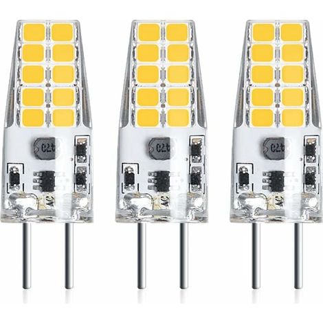 Stück 3W 12V G6.35 LED-Lampe T3/T4/T5 Sockel G6.35/GY6.35 Kaltweiß 6000K Ersatz für 30W Halogenlampe für Unterbauleuchte Schreibtischlampe [Energieklasse A+]