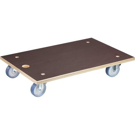 WAGNER Carrello da trasporto MM 1146 I 78 x 49 cm - per carichi pesanti e mobili I portata 500 kg I impugnatura incassata I superficie antiscivolo I certificato FSC® - 20114601 (1/4)