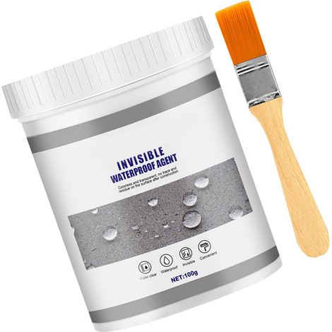 Mastic d'étanchéité transparent, anti-fuites et invisible avec pinceau pour carrelage mural et ciment, 100 g (1/5)