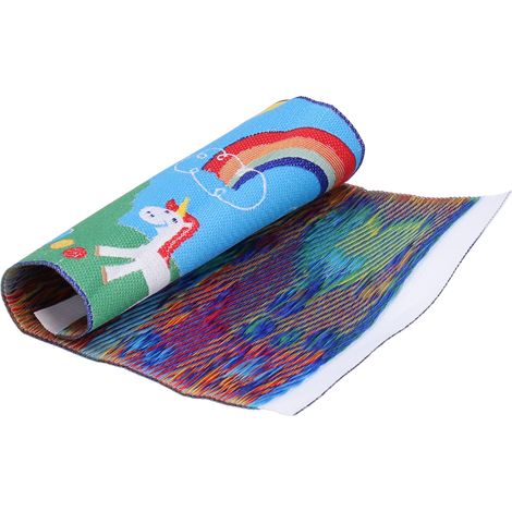 Miniature tapis tissé mignon pour maison de poupée 1:12, décor portable de voiture de dessin animé, accessoire 3 (1/5)