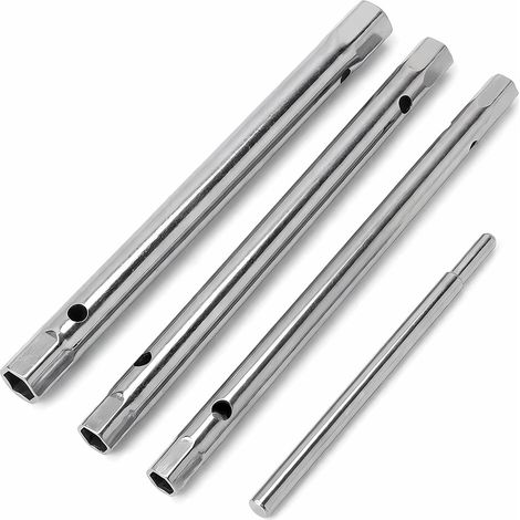 Jeu de 4 Douilles Tubulaires avec Barre de Force Rotative, 8 x 9/10 x 11/12 x 13 mm, Kit de Montage pour Robinet, Outils de Robinet (1/5)